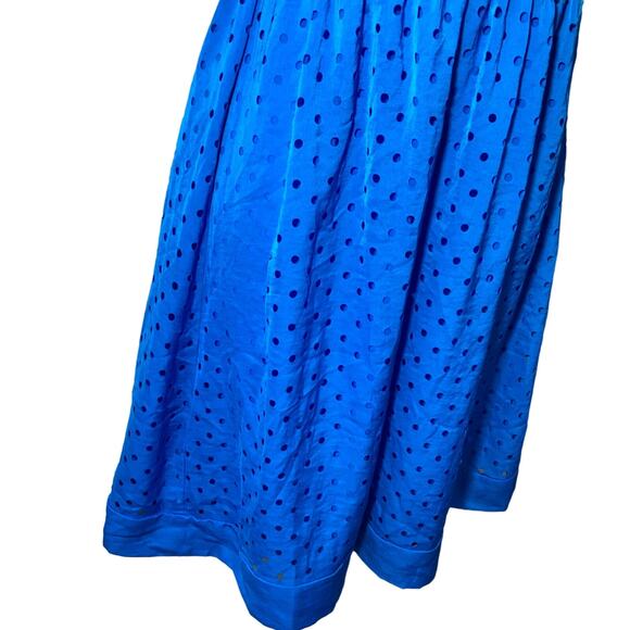 Rebecca Taylor Blue Strapless Eyelet Corset Dress Size 0 As Seen On Taylor Swift - Picture 16 of 16